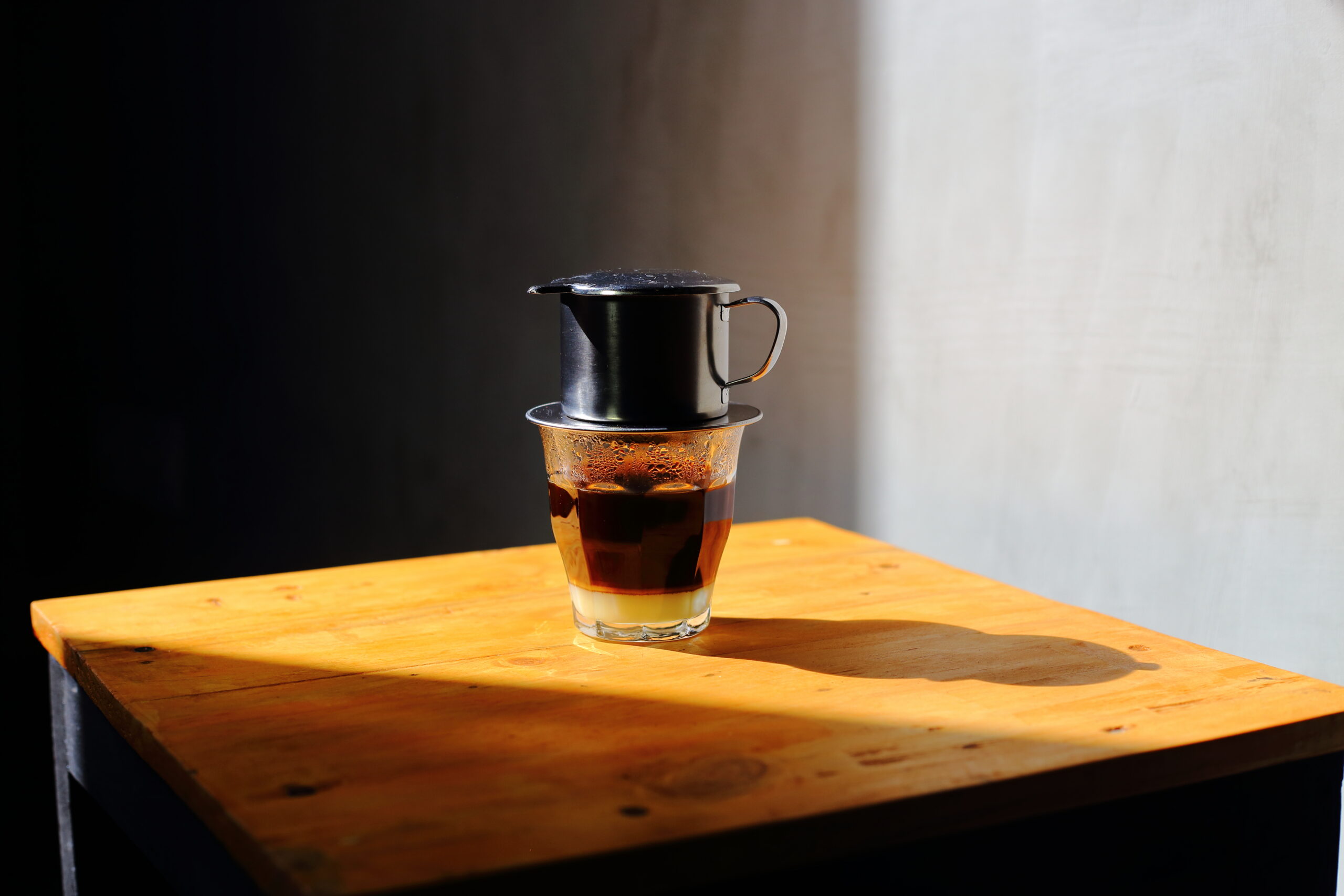 Vietnamese coffee with sweetened condensed milk